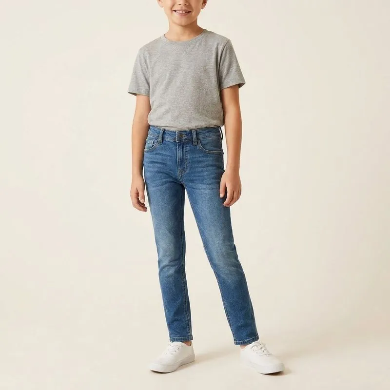 Kids' Slim Custom Jeans jeans, worn on a model