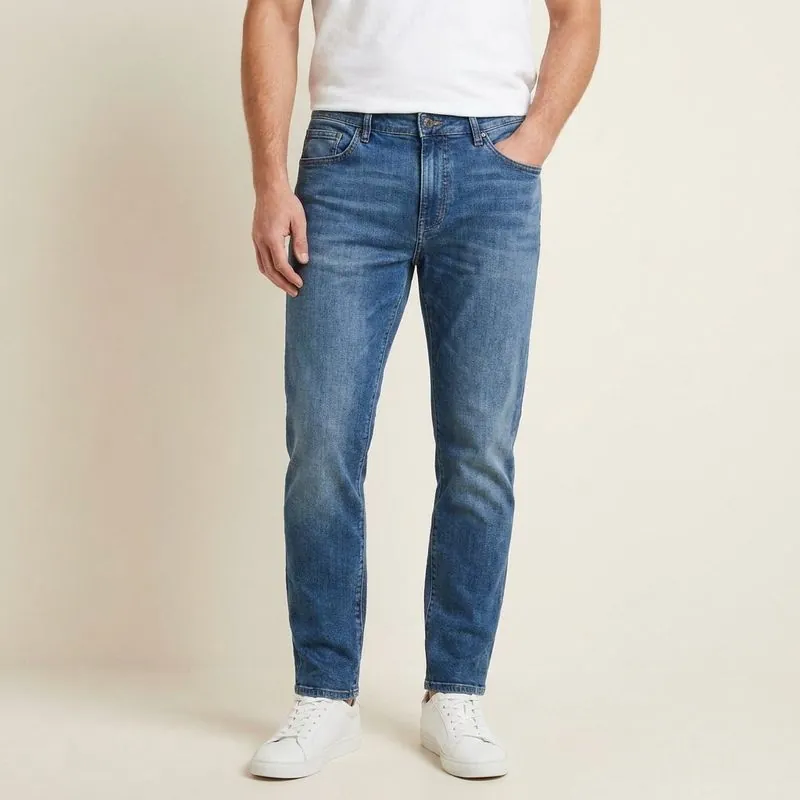 Athletic Taper jeans, worn on a model