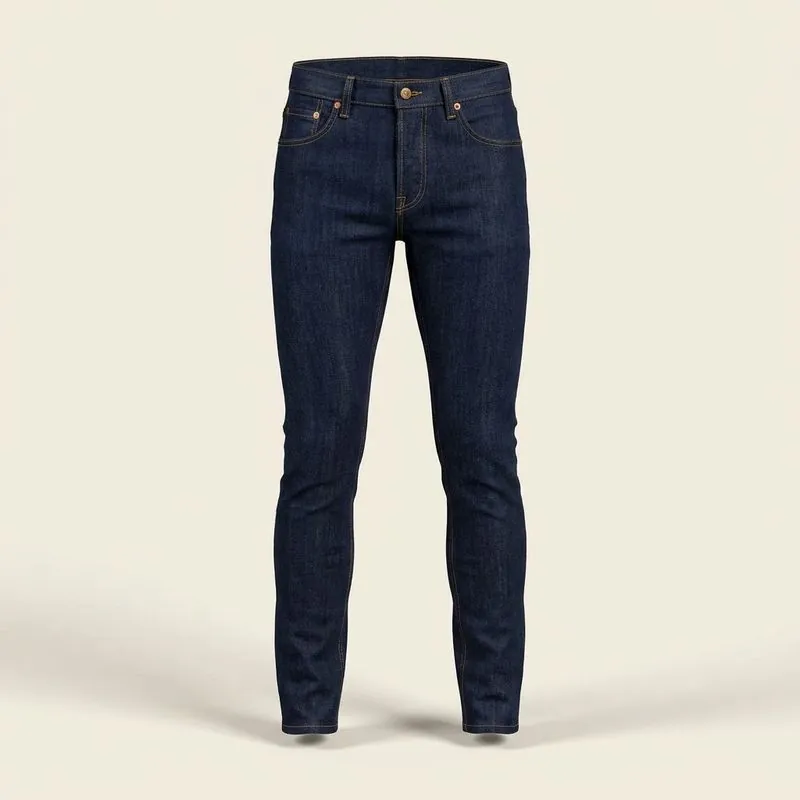 Skinny jeans in dark wash, front