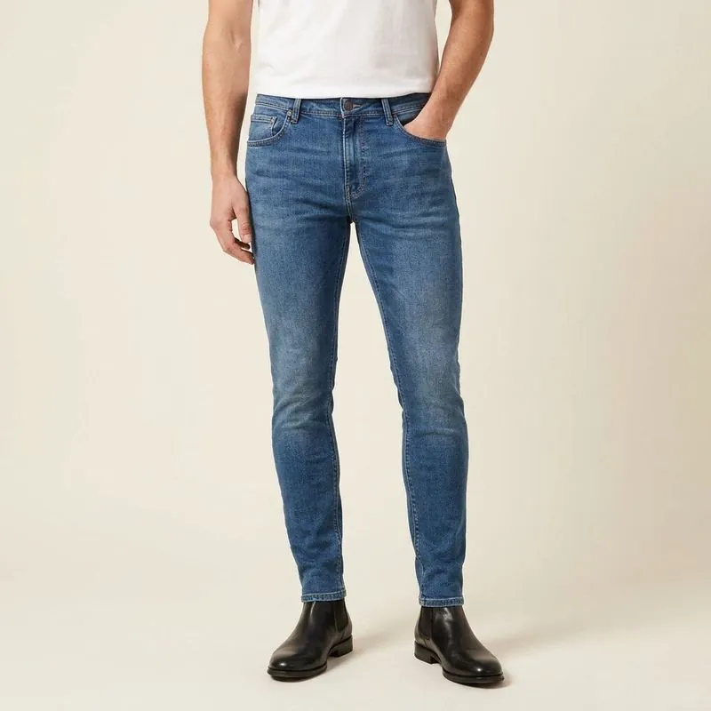 Skinny jeans, worn on a model