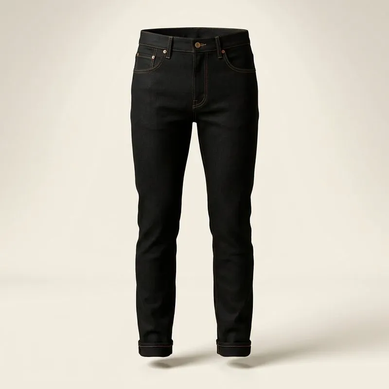 Slim jeans in black wash, front