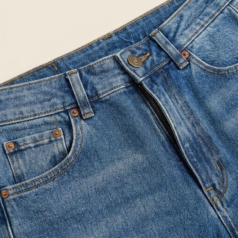 Barrel jeans, close-up
