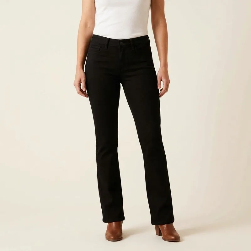 The Bootcut – Women's Custom Jeans in black, worn on a model